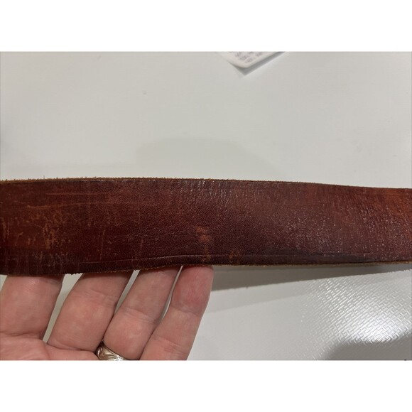 Levis Reversible Belt Brown Leather 1.5" Wide Nickle Buckle Size 36 - Picture 14 of 16